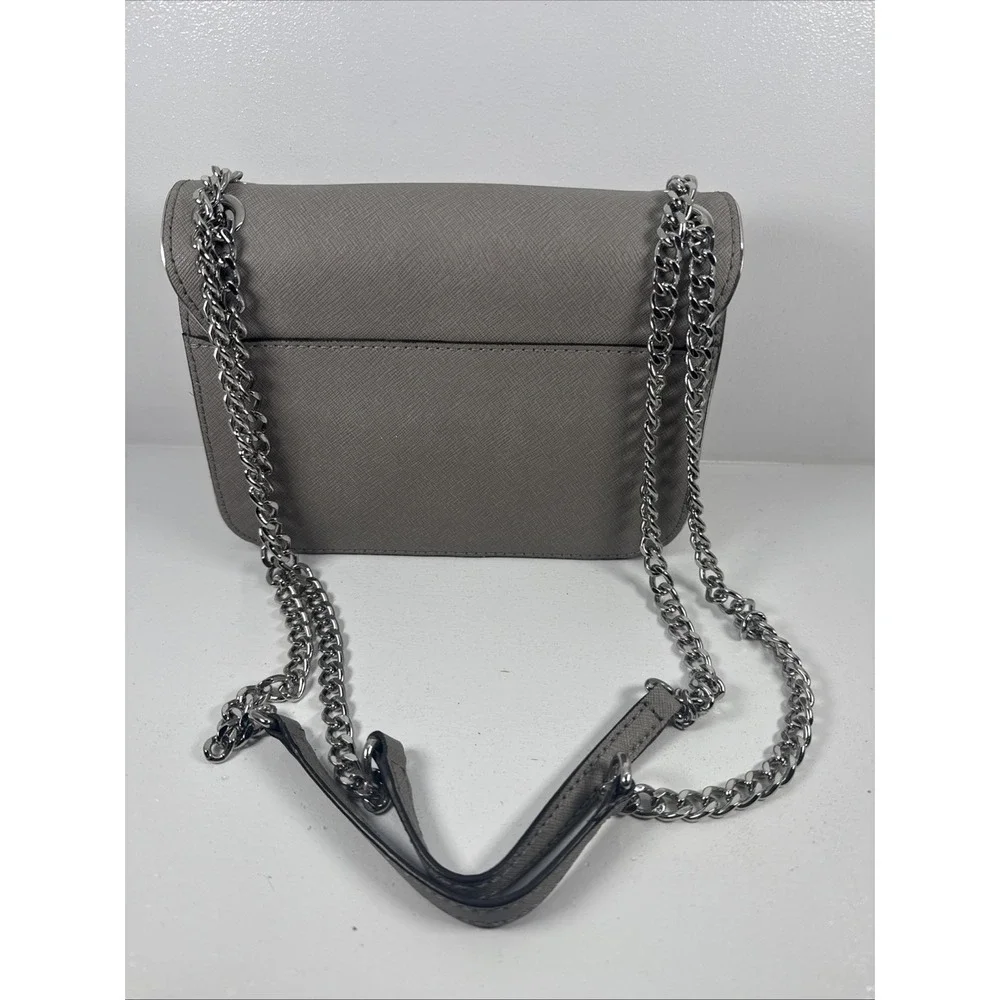 Michael Kors 30H3SOPF1L Sloan Specchio Shoulder Bag Flap Purse in Pearl Grey